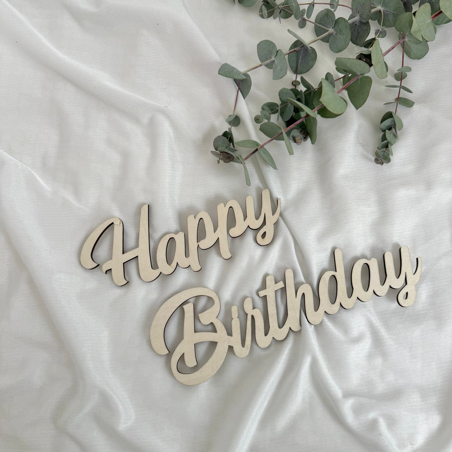 木製Happy Birthdayプレート ウッドレター