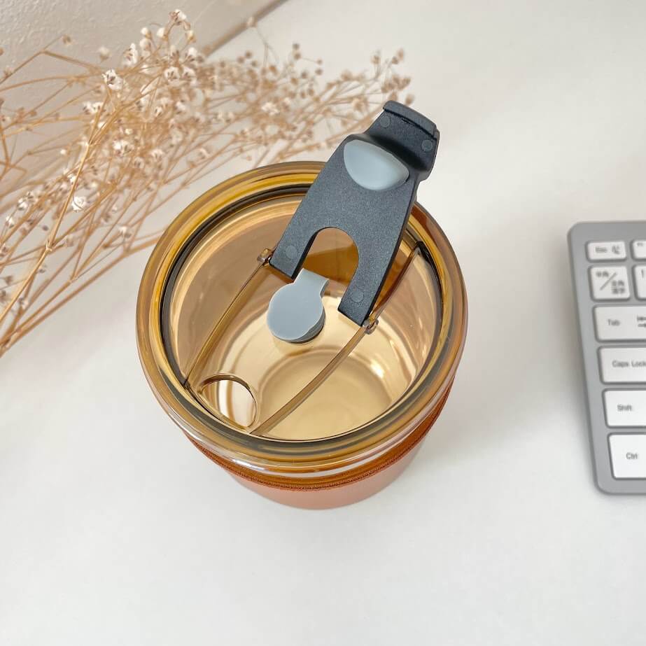 お家カフェtimeに。ガラスカップタンブラー ガラスストローセット 450mL