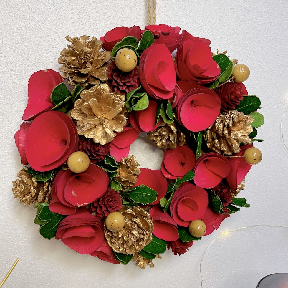 【アウトレット】カロナック クリスマスリース レッド CR-SG01S