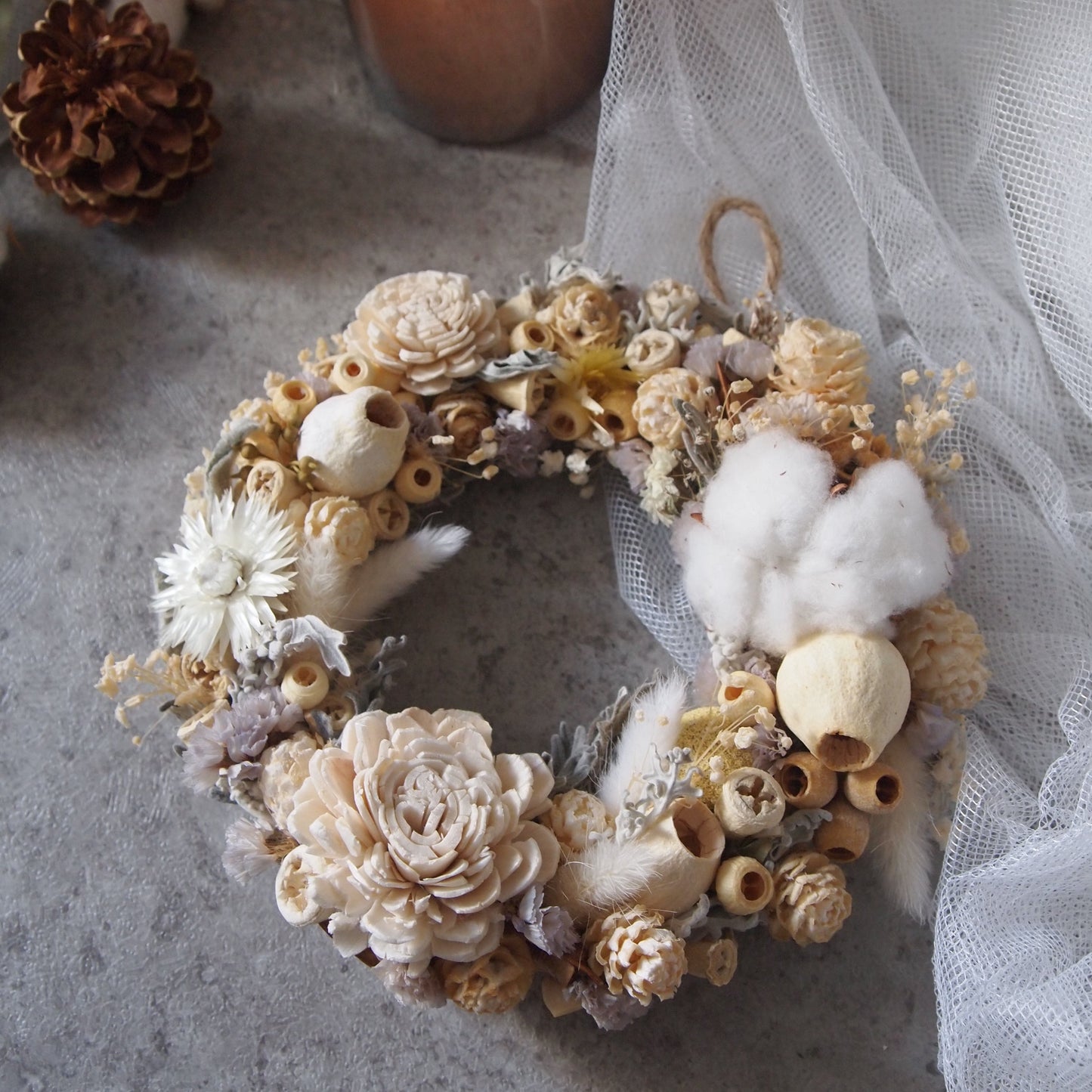 ドライフラワークリスマスリース②