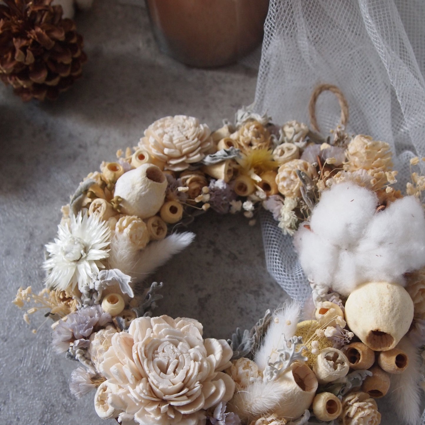 ドライフラワークリスマスリース②