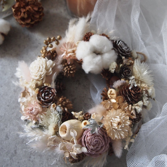 ドライフラワークリスマスリース③